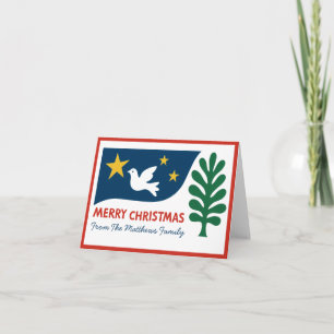 Modern Geometric Christmas Minimalist Bold Shapes Holiday Card