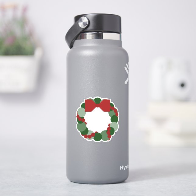 Modern Geometric Christmas Wreath (HydroFlask)