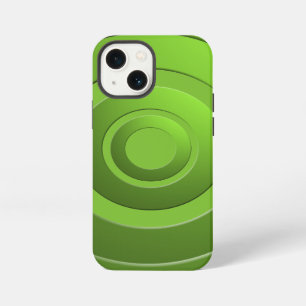 Modern Geometric Circles Lime Green any Initials iPhone 13 Mini Case
