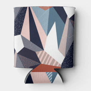 Modern geometric collage, seamless pattern. can cooler