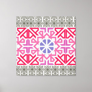 Modern Geometric colorful Boho Pattern Canvas Print