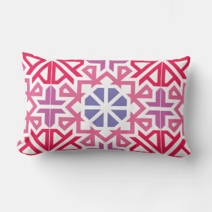 Modern Geometric colorful Boho Pattern Lumbar Pillow