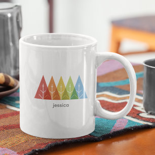 Modern Geometric Colour Overlapping Christmas Coffee Mug