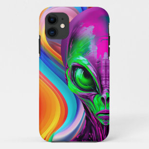 Modern Geometric Colourful Alien iPhone 11 Case