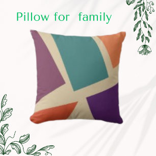 Modern Geometric Colourful Shapes Throw Pillow