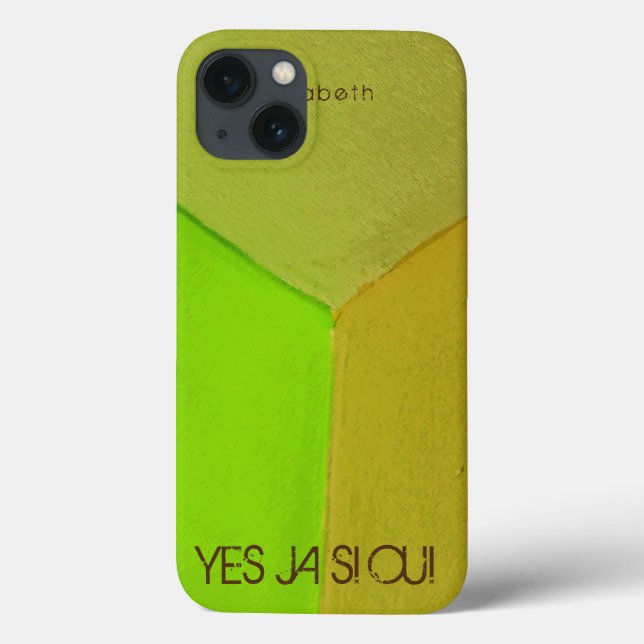 Modern Geometric Configurative Photo with any Text Case-Mate iPhone Case (Back)