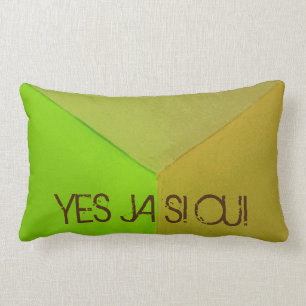 Modern Geometric Configurative Photo with any Text Lumbar Pillow