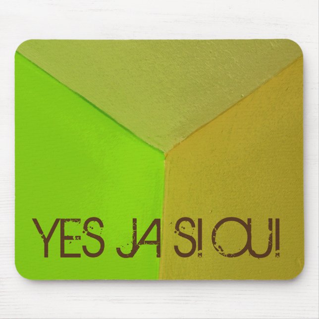 Modern Geometric Configurative Photo with any Text Mouse Pad (Front)