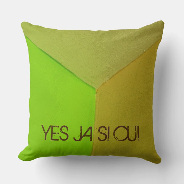 Modern Geometric Configurative Photo with any Text Throw Pillow (Front)