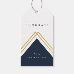 Modern Geometric Congrats Faux Foil  Gift Tags