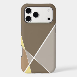 Modern Geometric Criss Cross Lines Latte Case