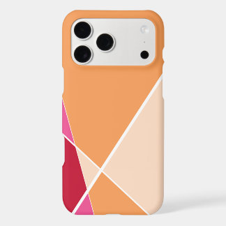 Modern Geometric Criss Cross Orange Colour Blocks