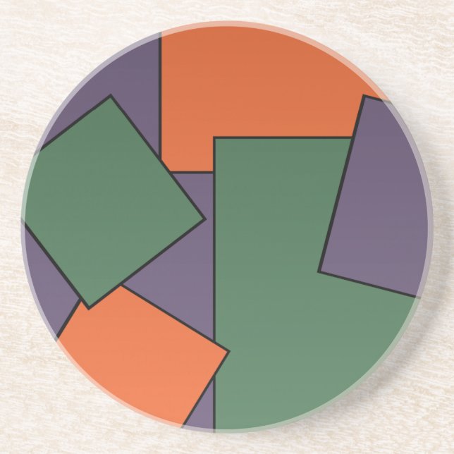 Modern Geometric Design Coaster (Front)