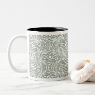 modern geometric design Two-Tone coffee mug
