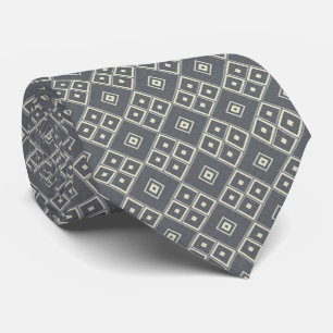Modern Geometric Diamond Pattern Tie
