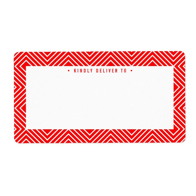 MODERN GEOMETRIC diamond pattern trendy bold red (Front)