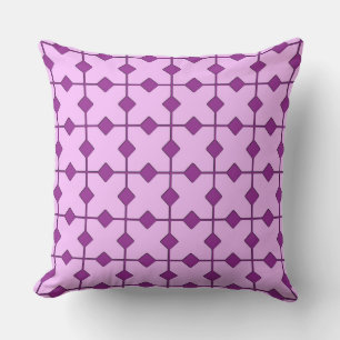 Modern Geometric, Diamonds - Amethyst purple Outdoor Pillow