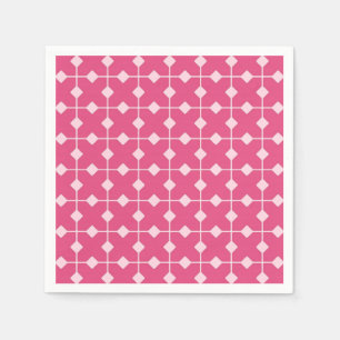 Modern Geometric, Diamonds - Strawberry pink Napkin
