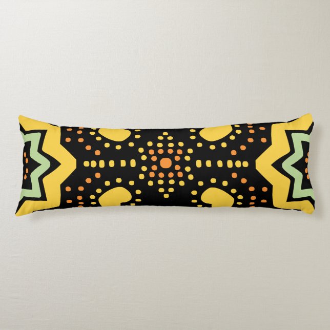 Modern Geometric Dotted Pattern Body Pillow (Front)