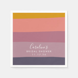 Modern Geometric Dusty Lilac Custom Bridal Shower Napkin