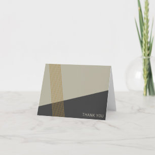 Modern Geometric Editable Colour Thank You Card