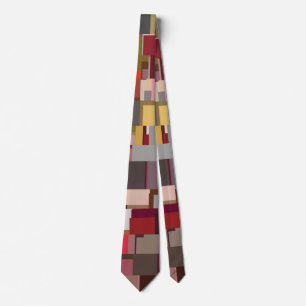 Modern Geometric Fabric Design Tie