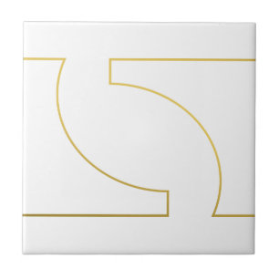 Modern Geometric Faux Gold Minimalistic Tile