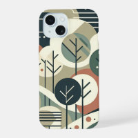 Modern Geometric Forest Mid Century Art