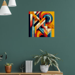 Modern Geometric Fusion – Abstract Color Block Art Poster