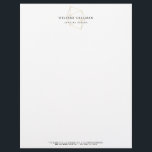 Modern Geometric Gemstone Letterhead<br><div class="desc">Coordinates with the Modern Geometric Gemstone Business Card Template by 1201AM. This designer letterhead features a large geometric gemstone outline in faux gold while your name or business name is displayed on top for a unique brand design. Eye-catching and unique, this design is perfect for jewellery designers, fashion boutiques, creative...</div>