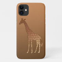 Modern Geometric Giraffe, Copper and Brown