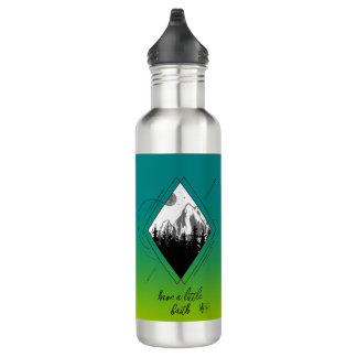Modern geometric & gradient nature landscape 710 ml water bottle