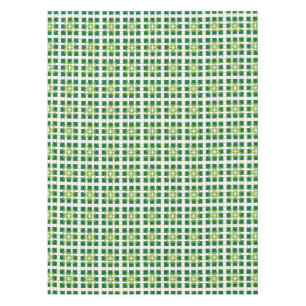 Modern geometric green Forest squares pattern Tablecloth