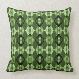 Modern geometric green pattern throw pillow