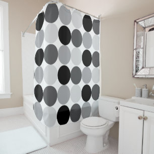 Modern Geometric Grey & White Monochrome Circle