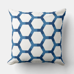 Modern Geometric Hexagon Pattern Throw Pillow