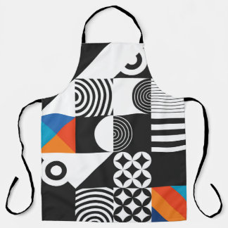 Modern geometric in scandinavian style apron