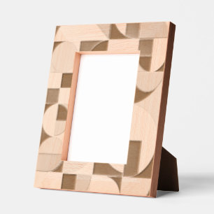 Modern Geometric Laser Etched Wood Picture Frame –