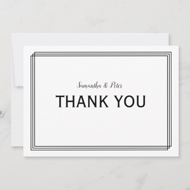 Modern Geometric Lines - 5x7 Thank You Flat (Front)