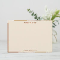 Modern Geometric Lines Terracotta Personalized