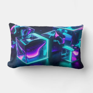 Modern Geometric Liquid Glow Pillow