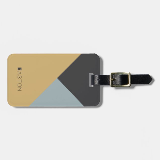 Modern Geometric Luggage Tag (Front Horizontal)