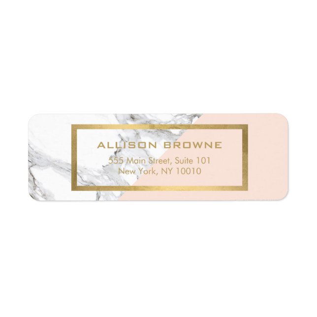 Modern Geometric Marble/Pink and Faux Gold (Front)