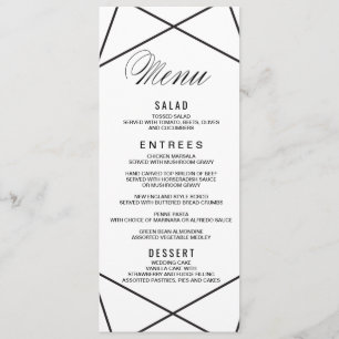 Modern Geometric Menu Card