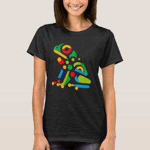 Modern Geometric Minimalism Illustration Green Fro T-Shirt