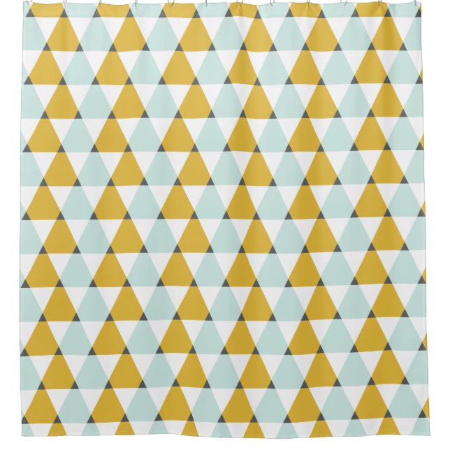 Modern Geometric Mint Yellow Triangles Pattern (Front)