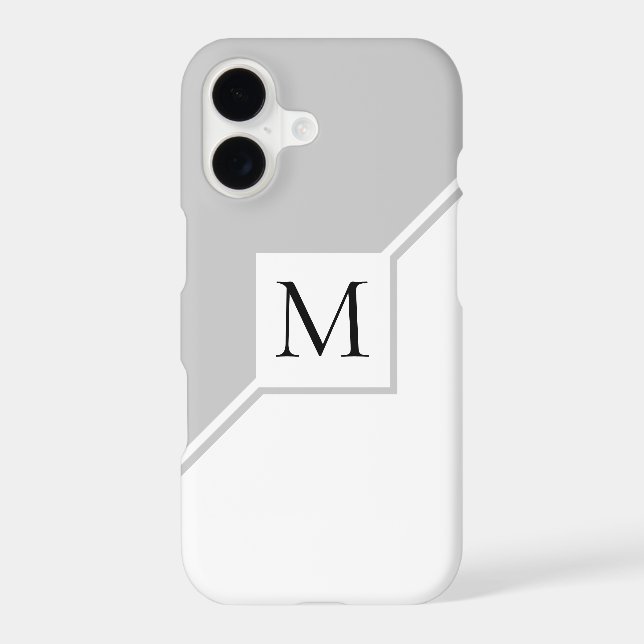 Modern geometric monogram grey (Back)
