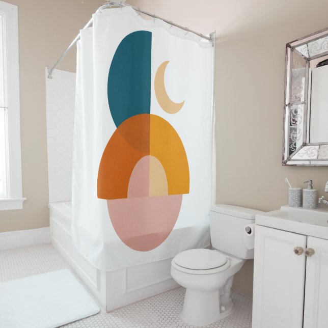 Modern Geometric Moon Abstract Art (In Situ)