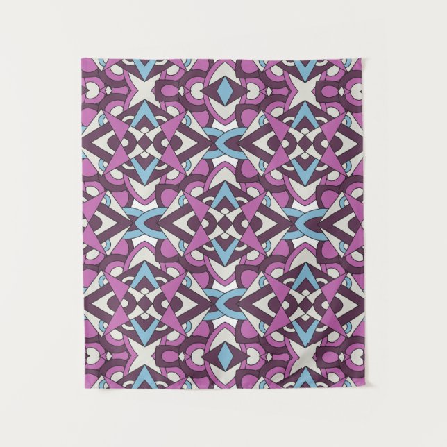 Modern Geometric Mosaic – Abstract Color Pattern Tapestry (Front)