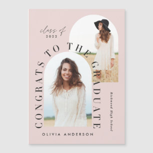 Modern geometric multi photo arch graduation